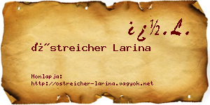 Östreicher Larina névjegykártya